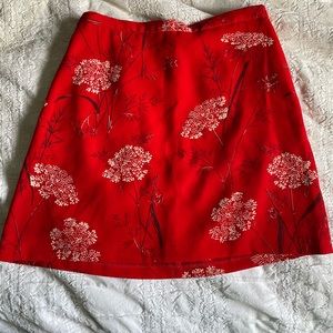 GORGEOUS red floral skirt